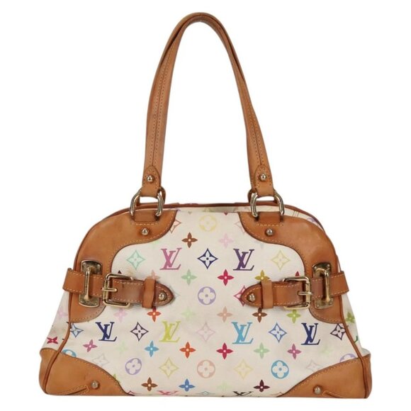 LOUIS VUITTON Monogram Multicolor Claudia Hand Bag White M40193 LV Auth 125340V - Picture 3 of 16